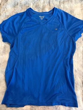 Champion Royal Blue V-Neck Athletic Shirt